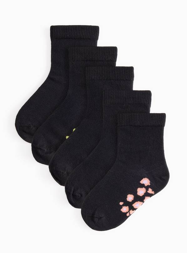 Animal Footbed Ankle Socks 5-Pack  4-6.5